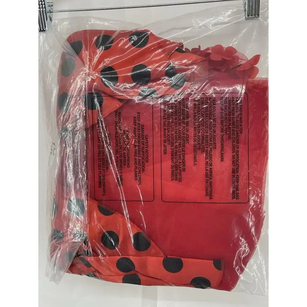 Toddler Ladybug Halloween Costume Dress Headpiece & Wings 4T 5T Hyde And‎ Eek